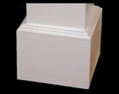 Custom Polyurethane Crafstman Style Column Base.  Designed for a square, non-tapered plain or fluted column shaft.  Column bases by Chadsworth Columns: shop.columns.com